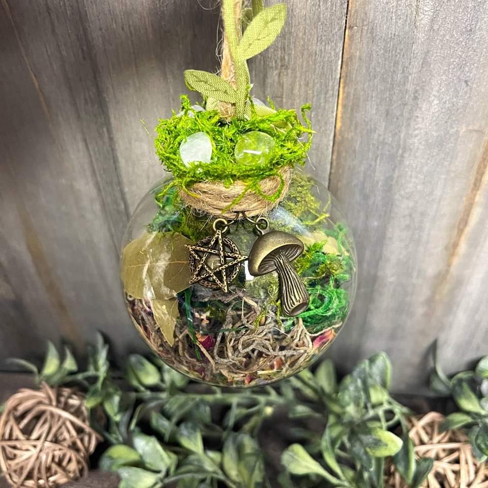 Green Witch Protection Witch Ball